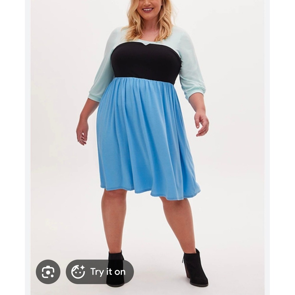 Disney Princess The Little Mermaid Ariel Torrid Cosplay Skater Dress sz 1X - Picture 1 of 8